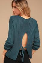 Olive & Oak Bali Slate Blue Sweater