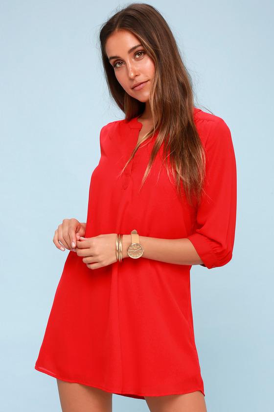 High Line Red Shift Dress | Lulus