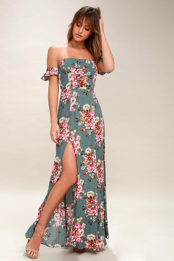 Primrose Path Sage Green Floral Print Maxi Dress | Lulus