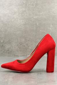 Beast Becca Red Suede Pumps