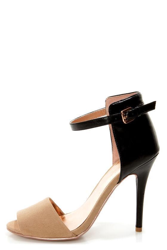 Gomax Calantha 01 Black And Tan High Rise High Heels
