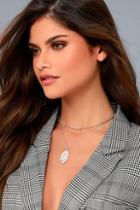 Lulus Nuevo Silver Layered Charm Necklace