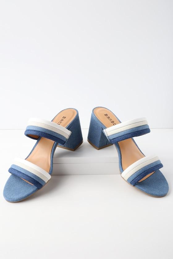 Bamboo Veranda Denim Multi Mules | Lulus