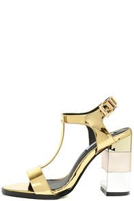 Cape Robbin Eloise Gold High Heel Sandals