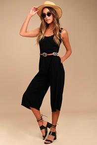 Tavik Salamen Black Midi Jumpsuit