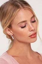 Perfect Collab Silver And Pink Earrings | Lulus