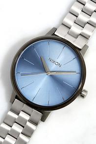 Nixon Kensington Silver, Sky, And Gunmetal Watch