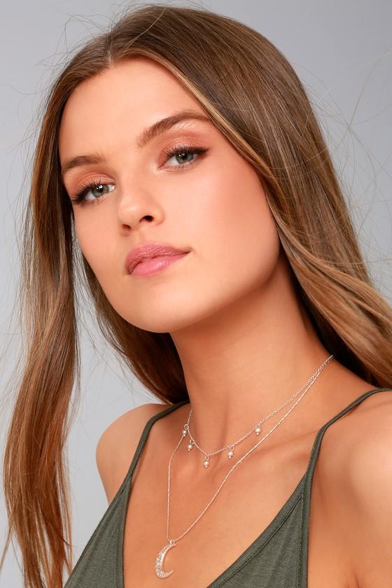 Lulus | Celestial Charm Silver Layered Necklace