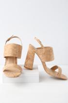 Lemon Drop By Privileged Emony Cork High Heeled Sandals | Lulus