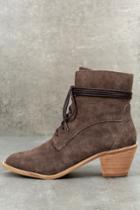 Kelsi Dagger Kingsdale Brown Genuine Suede Leather Lace-up High Heel Boots | Lulus