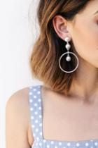 Dot, Dot, Drop Silver Earrings | Lulus