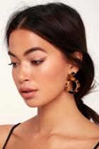 Modern Babe Tortoise Circle Earrings | Lulus