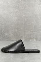 Urge | Brea Black Leather Studded Mules | Size 37/6.5 | Lulus