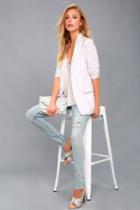 Back To Your Heart White Velvet Blazer | Lulus