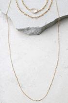 Tranloev Adore Gold And Clear Layered Necklace