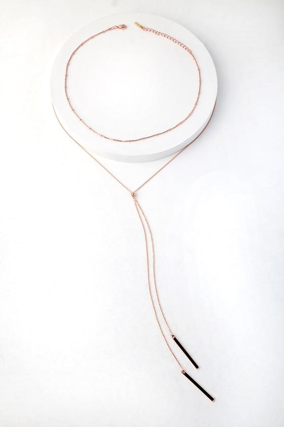 Run To You Rose Gold Choker Necklace Set | Lulus