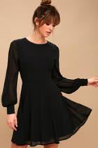 Sadie May Black Long Sleeve Dress | Lulus