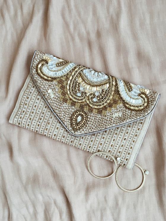 Constantinople Gold Beaded Clutch | Lulus