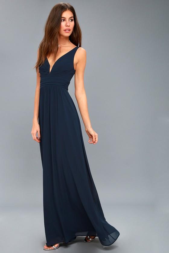 Leading Role Navy Blue Maxi Dress | Lulus