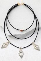 Lulus Antique Allure Gold And Black Layered Choker Necklace