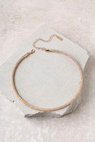Lulus Completely Charming Gold Collar Necklace