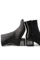 Chase & Chloe Huxley Black Studded Mid-calf High Heel Boots | Lulus