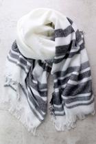 Lulus Soulmate White Striped Scarf