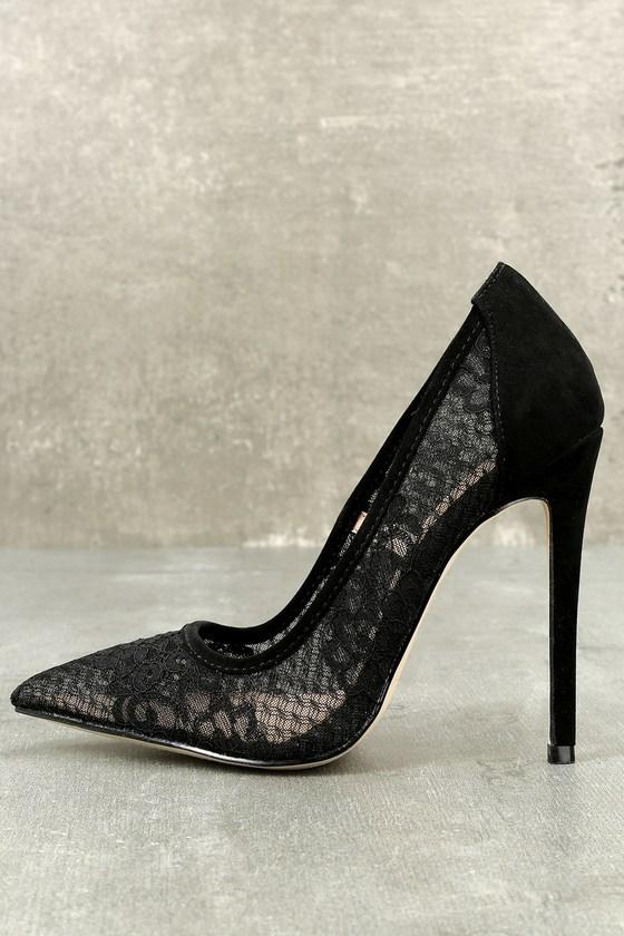 Shoe Republic La Tiernan Black Lace Pumps | Lulus