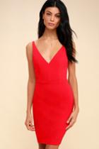 Embrace The Night Red Bodycon Mini Dress | Lulus