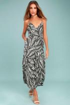 Finders Keepers Knox Olive Green Print Jumpsuit