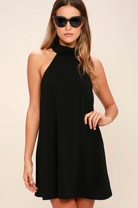 Lulus Waiting For Tonight Black Swing Dress