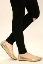 Breckelle's Lucille Gold Pointed Flats
