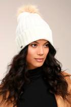 San Diego Hat Co. Warmhearted White Knit Beanie