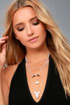 Lulus | Eternal Dreams Silver Layered Necklace