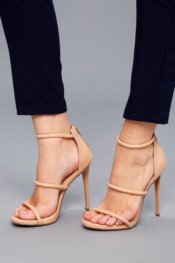 Liliana Amber Nude Ankle Strap Heels | Lulus