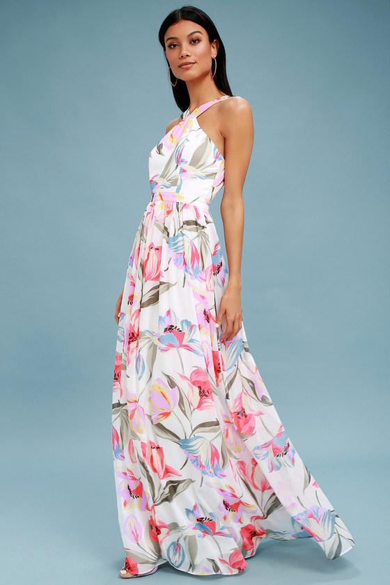 Cocolove Lilja White Floral Print Maxi Dress | Lulus