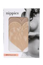 Bristols Six Nippies Size B Cream Heart Nipple Covers