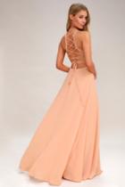 Strappy To Be Here Blush Maxi Dress | Lulus