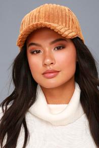 Lulus In It To Win It Brown Corduroy Baseball Cap