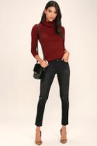 Dittos Selena Washed Black Distressed Ankle Skinny Jeans