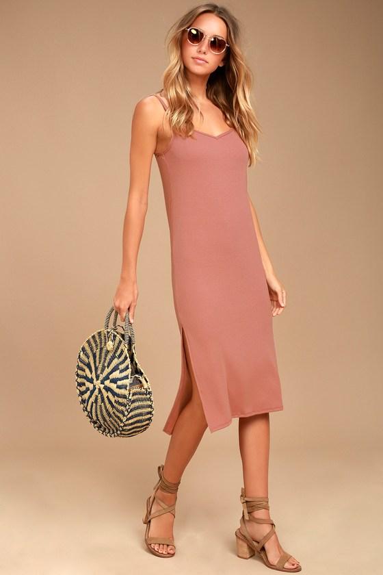 Billabong | Great News Blush Pink Midi Dress | Size Large | Lulus