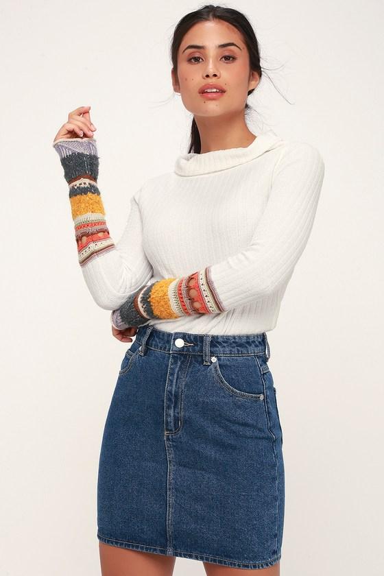 Rolla's High Mini Medium Wash Denim Mini Skirt | Lulus