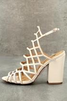 Gc Shoes Hailey Beige Caged Heels