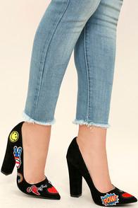 Shoe Republic La Lovich Black Suede Pointed Pumps