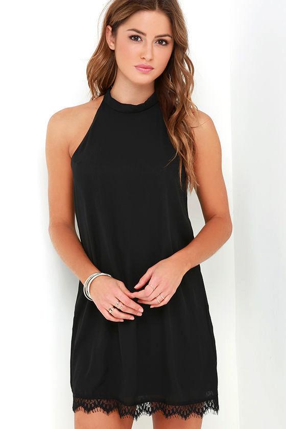 Lulus | Such Admiration Black Lace Dress | Size Small | 100% Polyester