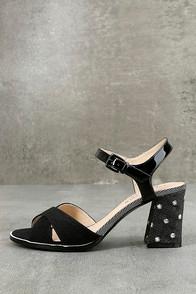 Chelsea Crew Sandra Black Ankle Strap Heels