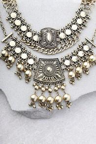 Lulus Dreams In Bali Gold Choker Necklace Set