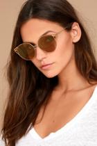 Sonix Ibiza Gold Mirrored Sunglasses
