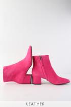 Dolce Vita Bel Fuchsia Suede Leather Ankle Booties | Lulus