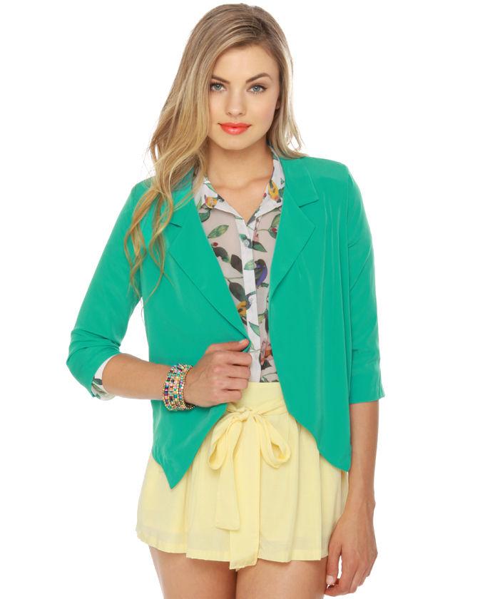 Model Citizen Teal Blazer